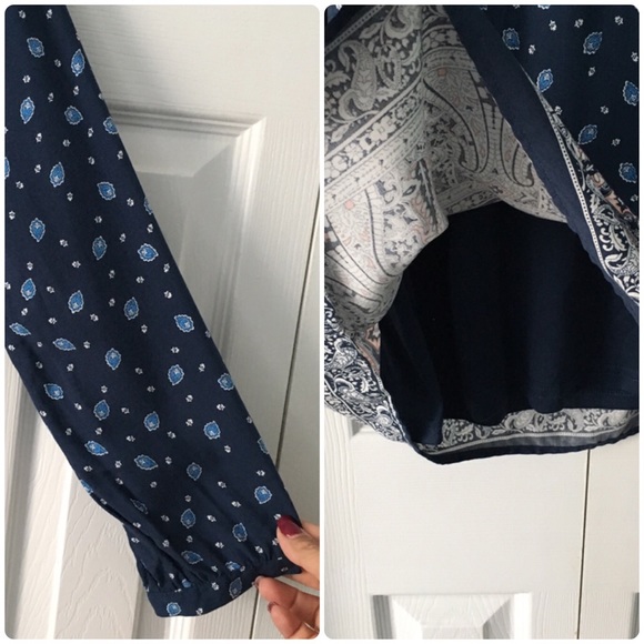 Alya by Francesca Blue Long Sleeve Floral Dress M - Picture 5 of 8